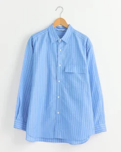 Oversized Shirt in Blue Stripe