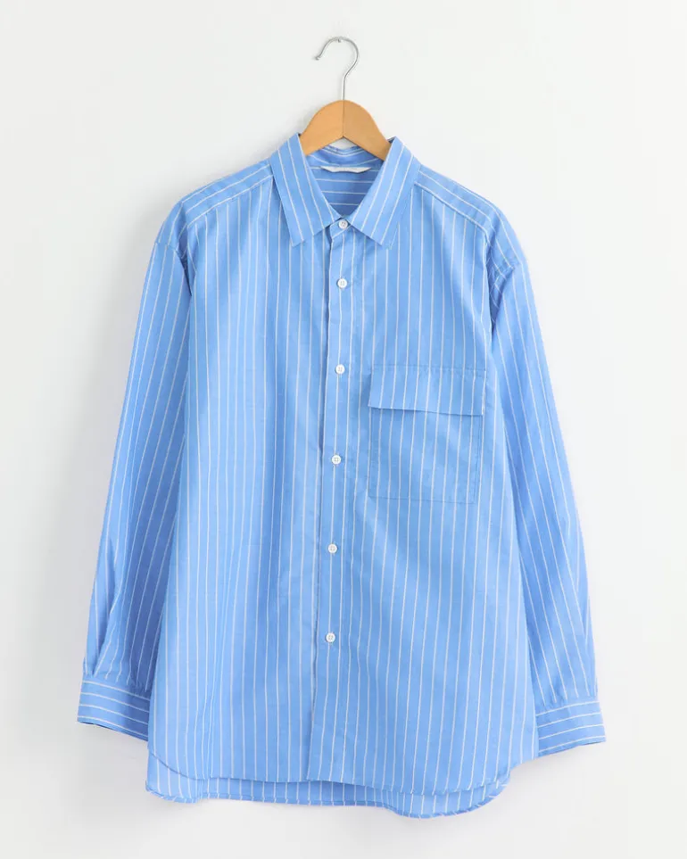 Oversized Shirt in Blue Stripe