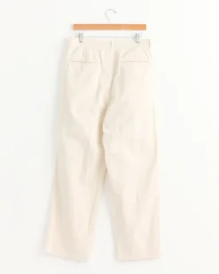 10oz Denim 2 Tuck Pant in Ecru