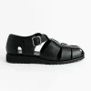 Pacific Sandal in Lisse Noir
