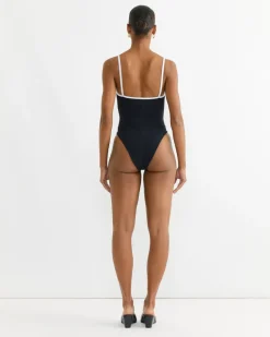 Pamela Swimsuit in Black/White