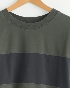 Panel T-Shirt in Off Black