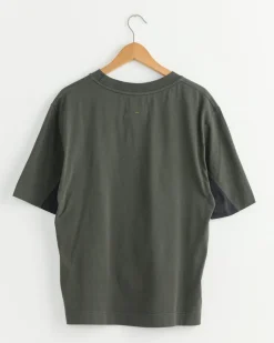 Panel T-Shirt in Off Black