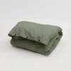 Percale Double Duvet Cover King in Olive Green
