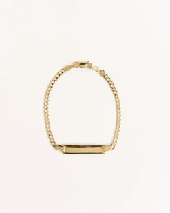 Personalized Cuban Bracelet in 14k Yellow Gold