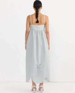 Petal Sun Dress in Fog Grey
