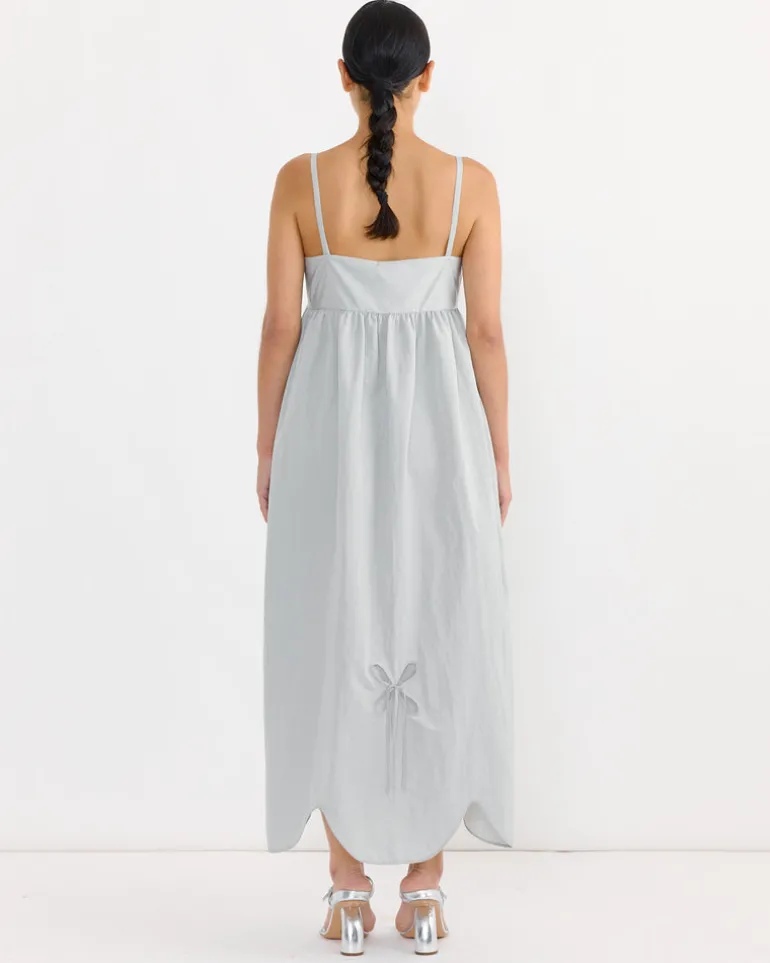 Petal Sun Dress in Fog Grey