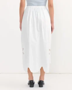Petal Sun Skirt in White
