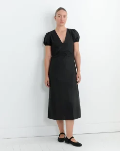 Pinched Dress in Black