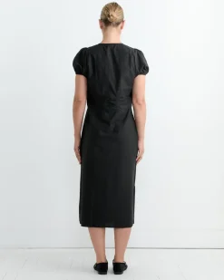 Pinched Dress in Black