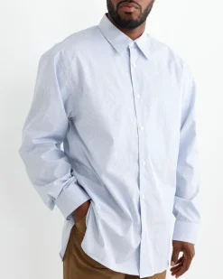 Pinstriped Button-Up Shirt in Desa