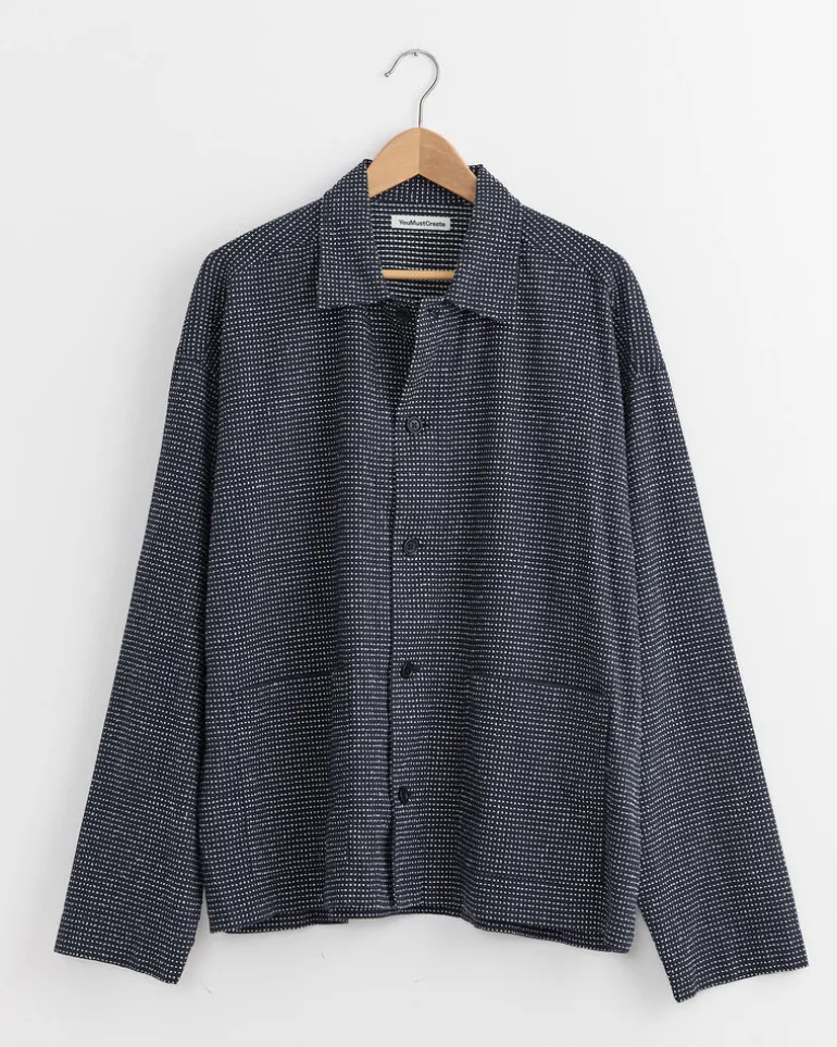 Pj Overshirt in Blue/White
