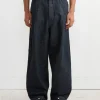 Pleated Workwear Pant in Denim Indigo