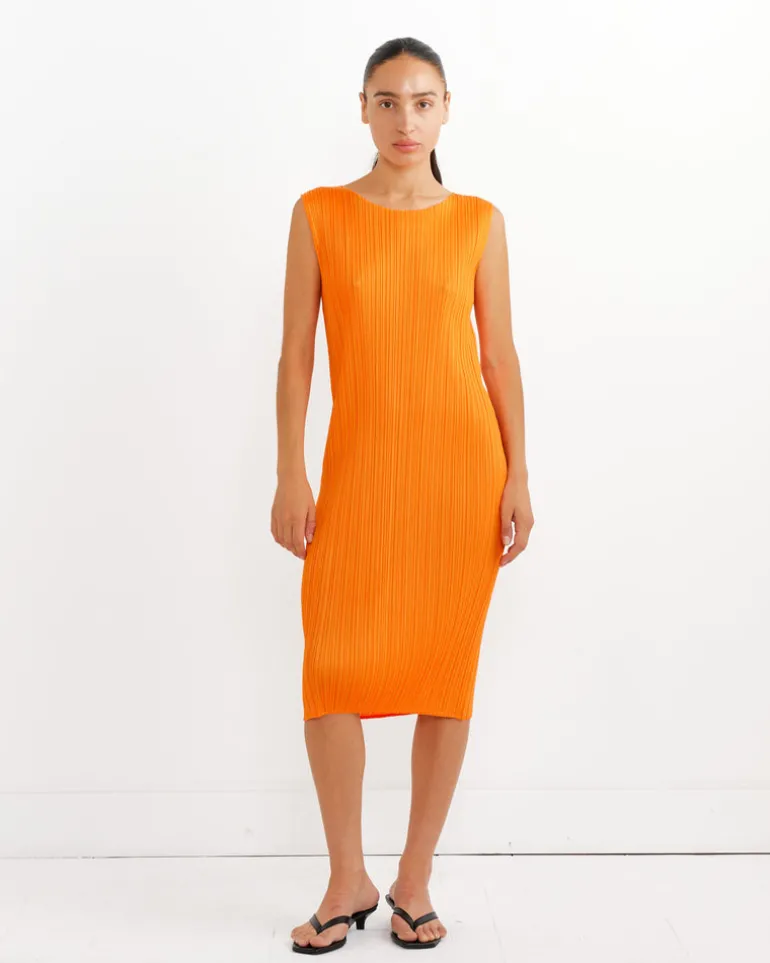 Pleats Please MC July Dress in Orange