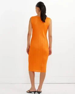Pleats Please MC July Dress in Orange