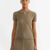 Pointelle Baby Tee in Earth