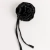 Polka Rosetta Tie in Black/Ivory