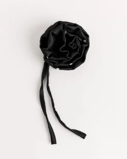 Polka Rosetta Tie in Black/Ivory