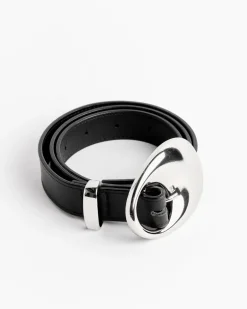 Porte Belt in Black/Silver