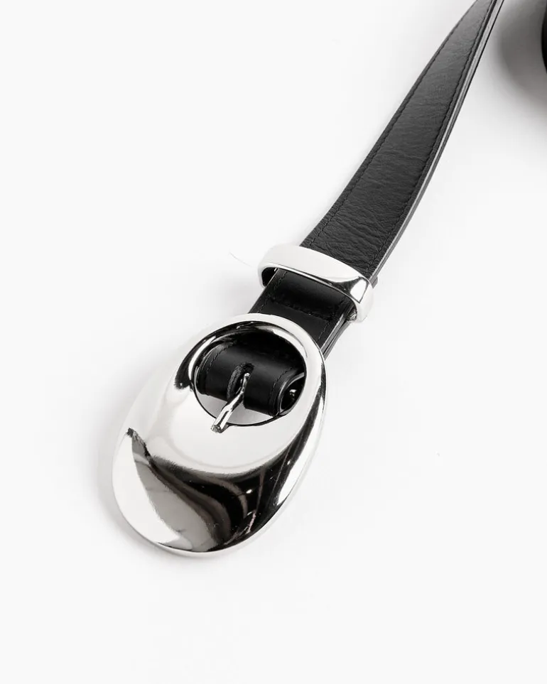 Porte Belt in Black/Silver