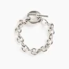Portrait Bracelet in Platinum Plated Brass