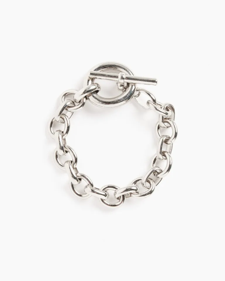 Portrait Bracelet in Platinum Plated Brass