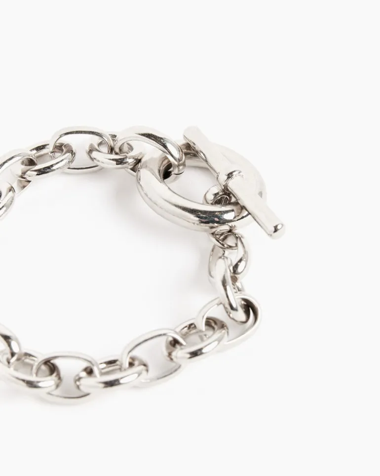 Portrait Bracelet in Platinum Plated Brass