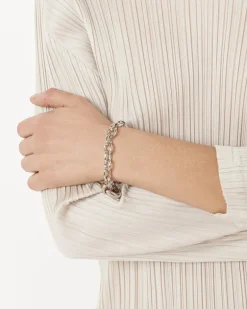 Portrait Bracelet in Platinum Plated Brass