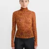 Printed Turtleneck in Orange