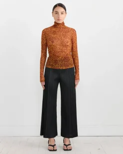 Printed Turtleneck in Orange