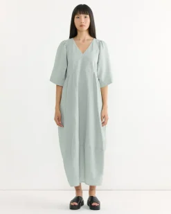 Pump Dress in Moss Green