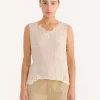 Ragged Vest in Taupe