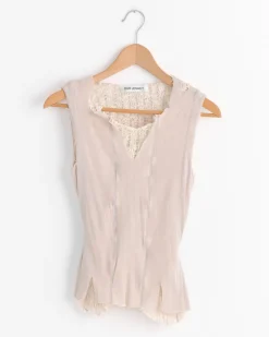 Ragged Vest in Taupe