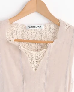 Ragged Vest in Taupe
