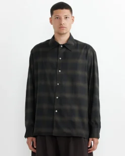 Ray Shirt in Black/Chocolate Brown