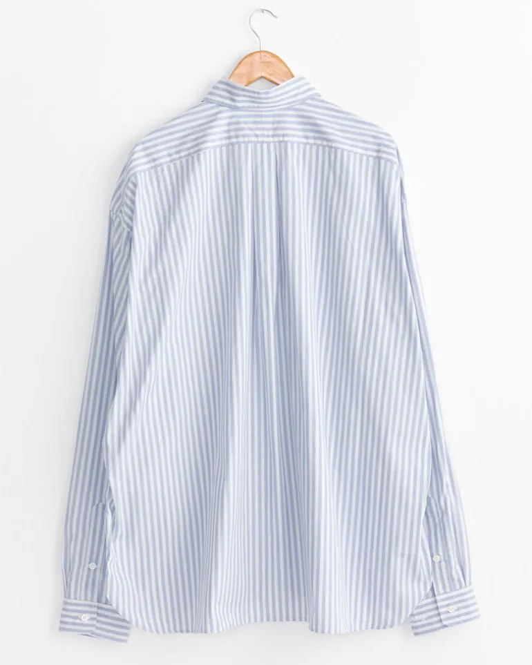 Regular Wide High Count Shirt in White Stripe