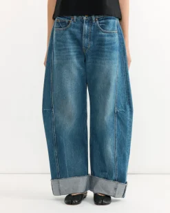 Relaxed Cuffed Lasso in Vista Blue