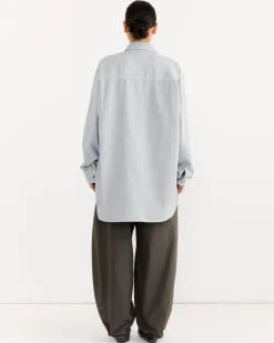 Relaxed Shirt in Snowy Blue Grey