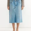Reworked Vintage Skirt in Vintage Indigo