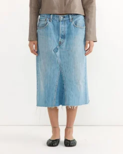 Reworked Vintage Skirt in Vintage Indigo