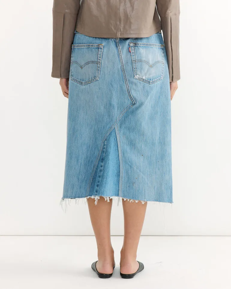 Reworked Vintage Skirt in Vintage Indigo