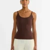 Ribbed Knit Tank in Brown