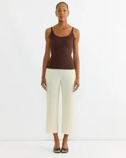 Ribbed Knit Tank in Brown