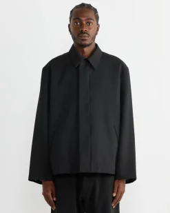 Rohe Jacket in Wool Twill Black
