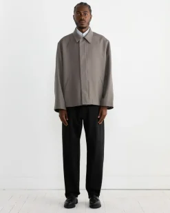 Rohe Jacket in Wool Twill Taupe