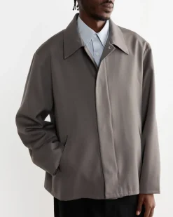 Rohe Jacket in Wool Twill Taupe