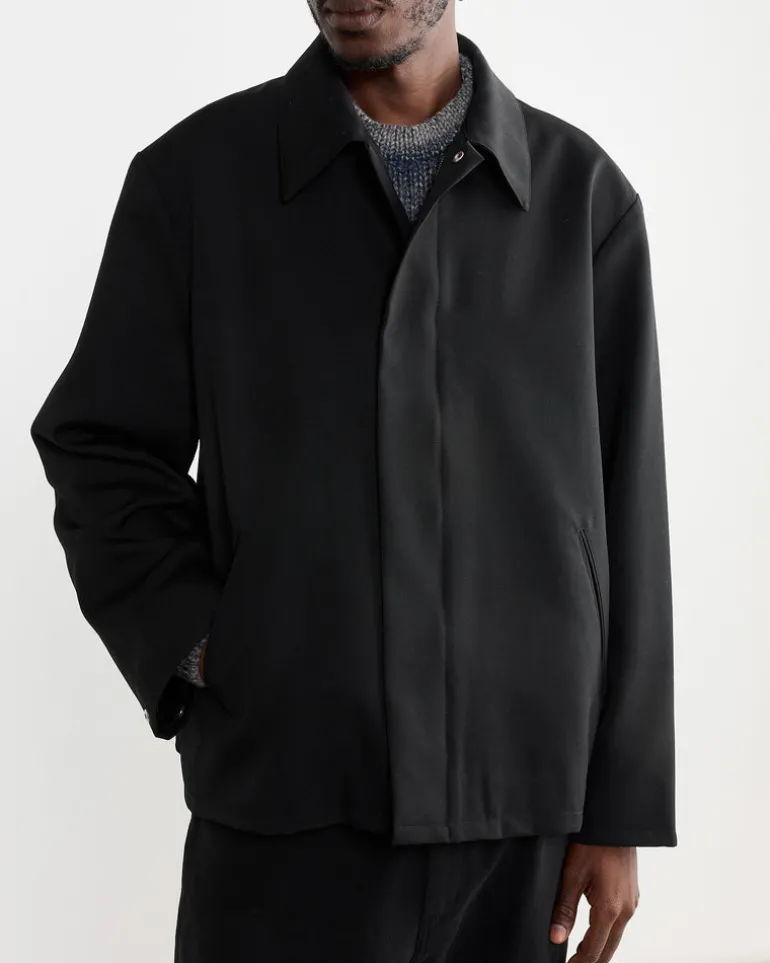 Rohe Jacket in Wool Twill Black