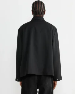 Rohe Jacket in Wool Twill Black