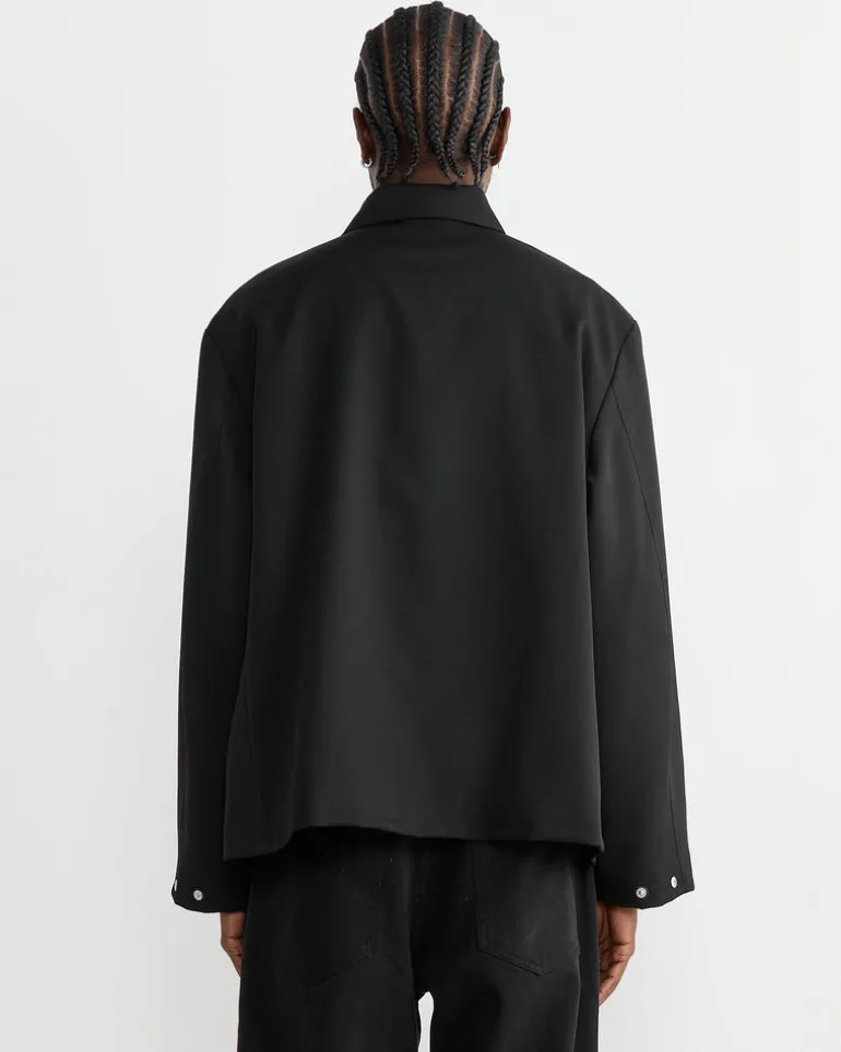 Rohe Jacket in Wool Twill Black