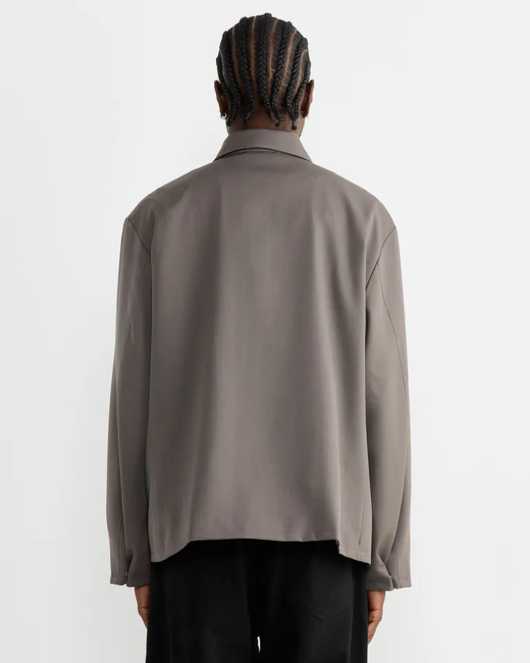 Rohe Jacket in Wool Twill Taupe